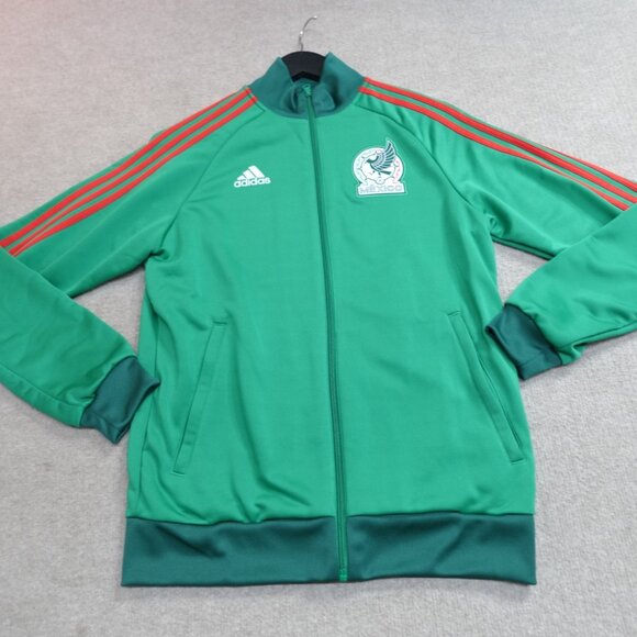 Adidas Jacket Small Green Full Zip Embroidered Mexico World Cup - Picture 1 of 9